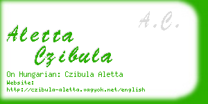 aletta czibula business card